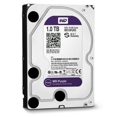 هارددیسک اینترنال وسترن دیجیتال مدل Purple WD10PURZ ظرفیت 1 ترابایت